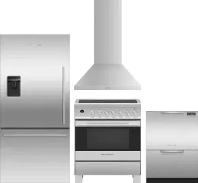 4 Piece Package Includes Refrigerator, Range, Hood And Dishwasher